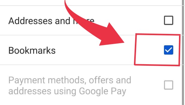 Image Title Bookmarks from chrome in Android Step 6